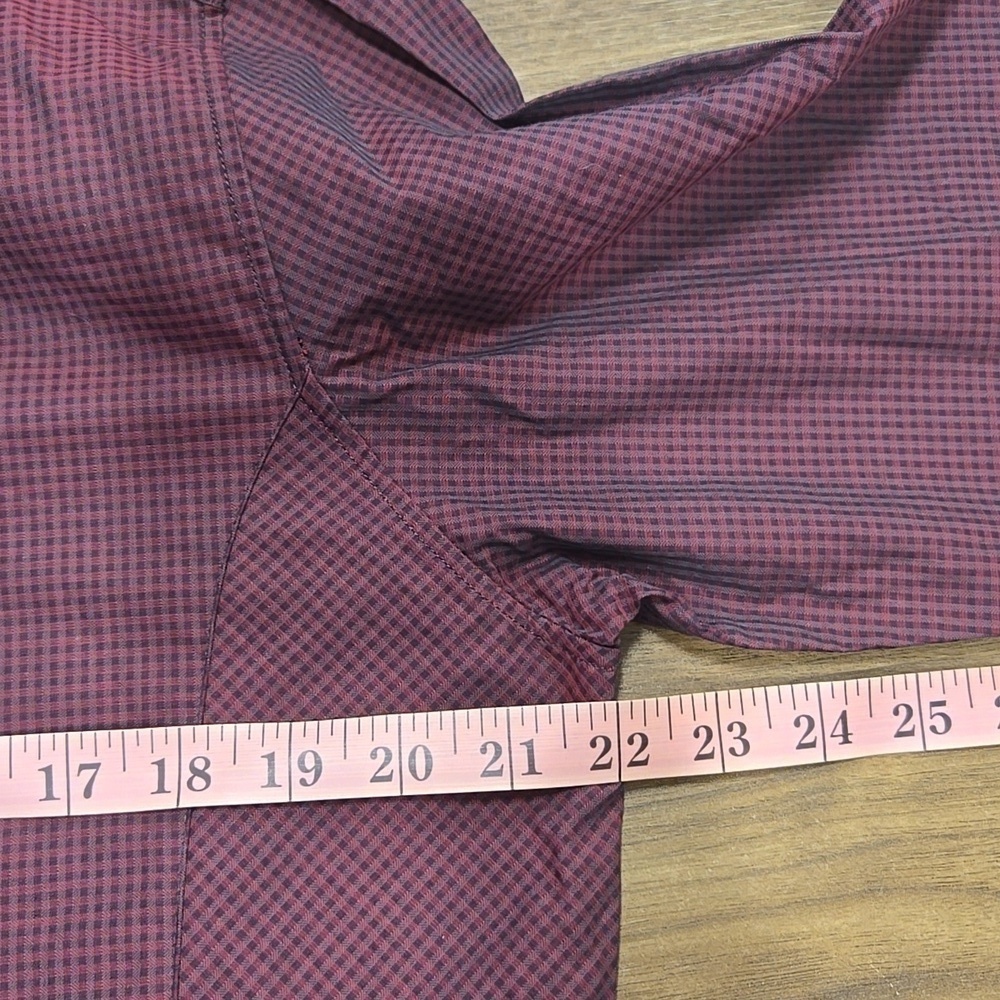 TED BAKER LONDON-Long Sleeve Button-Up Dress Shirt-Red Wine-Size 5(Slim XL) - Picture 15 of 17